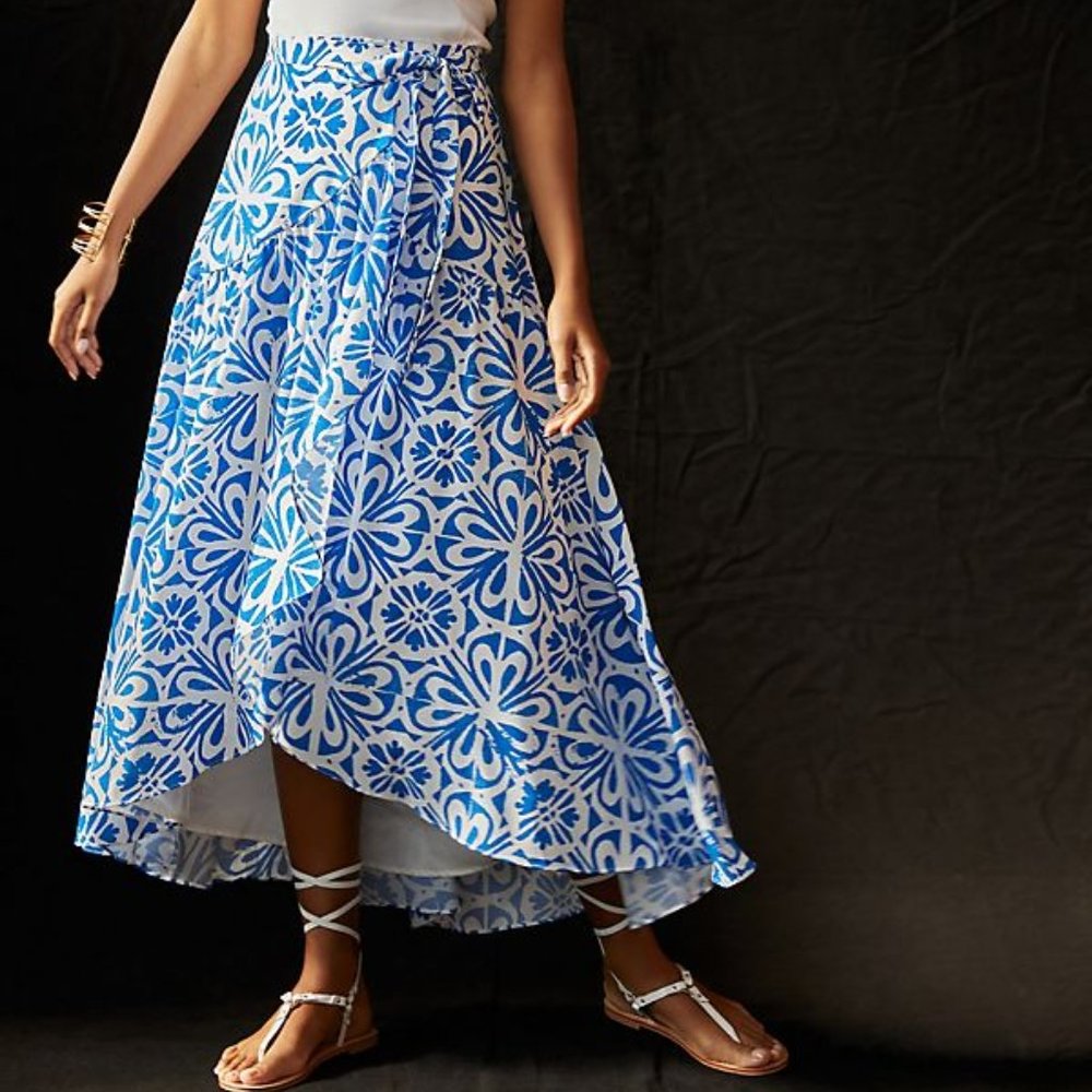 Anthropologie Hutch Printed Wrap Maxi Skirt new with tag nwt - Picture 4 of 8